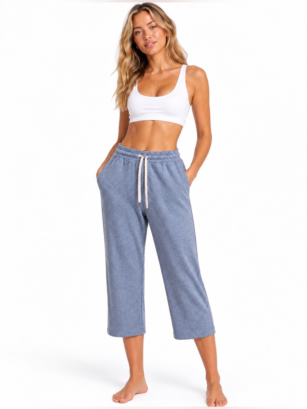 Kirkland Signature Light Blue Cropped Sweatpants